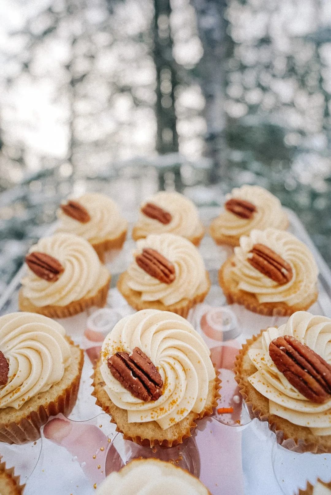 Maple pecan cupcakes